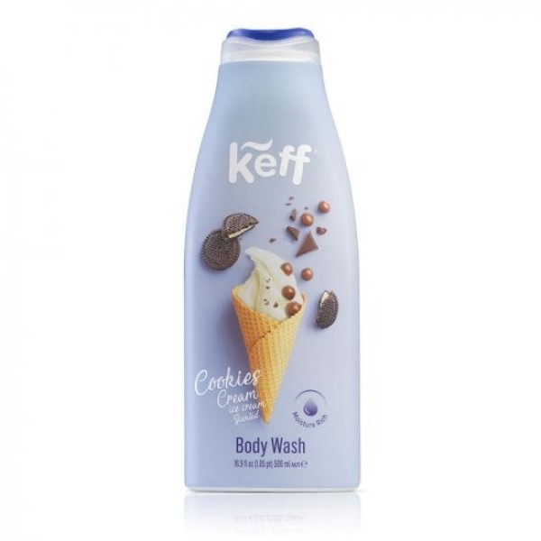 Keff Gel Dus Cookies Cream 500ml 12/bax