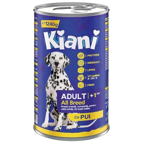 Kiani Hrana Umeda Caini Pui Conserva 1240gr 12/bax
