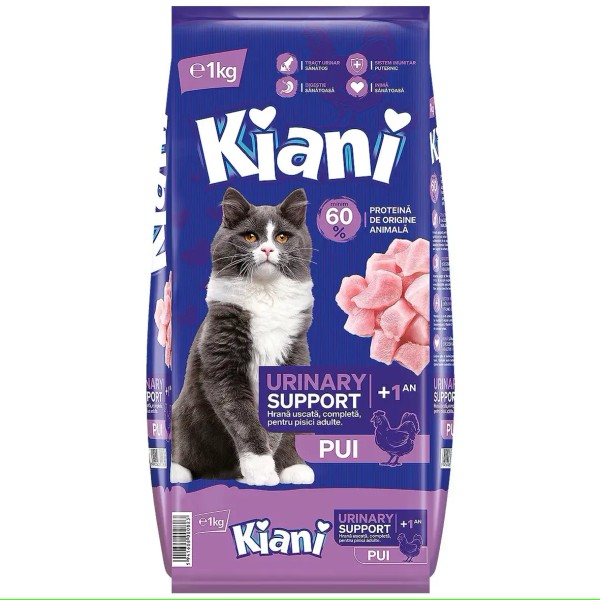 Kiani Hrana Uscata Pisici Adulte Urinary Support Pui 1kg