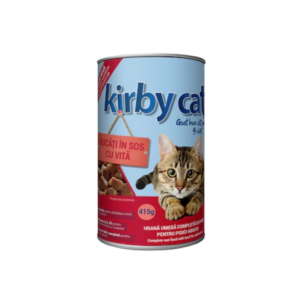 Kirby Hrana Pisici Adulte Vita In Sos Conserva 415gr 10/bax Kirby Hrana Pisici Adulte Vita In Sos Conserva 415gr 10/bax
