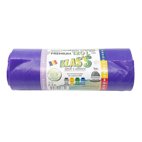 Klas's Saci Menaj Premium Parfum Lavanda 120l 10buc/rola 25/bax