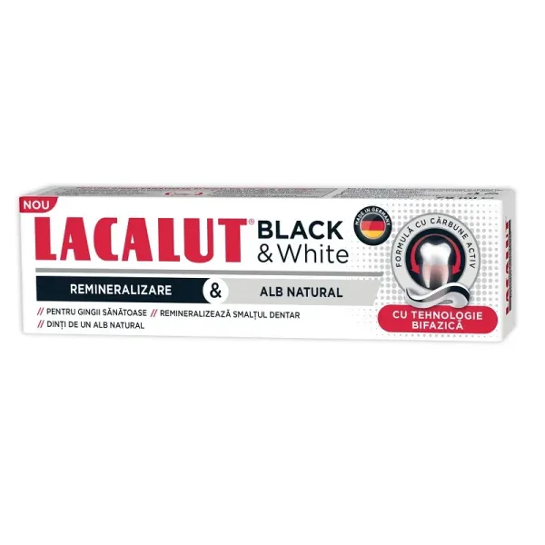 Lacalut Pasta Dinti Black&white 75ml 24/bax