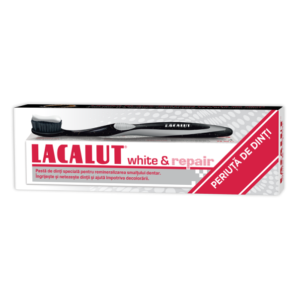 Lacalut Pasta Dinti White&repair 75ml+ Periuta Dinti 20/bax