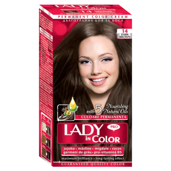 Lady In Color Vopsea Par Nr.14 Dark Brown 12/bax