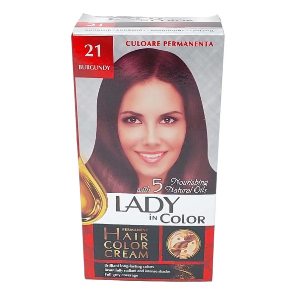 Lady In Color Vopsea Par Nr.21 Burgundy 12/bax