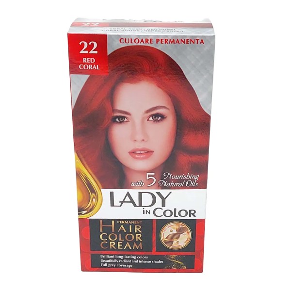 Lady In Color Vopsea Par Nr.22 Red Coral 12/bax
