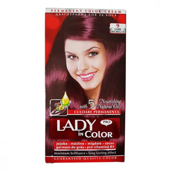 Lady In Color Vopsea Par Nr.9 Dark Morello 12/bax