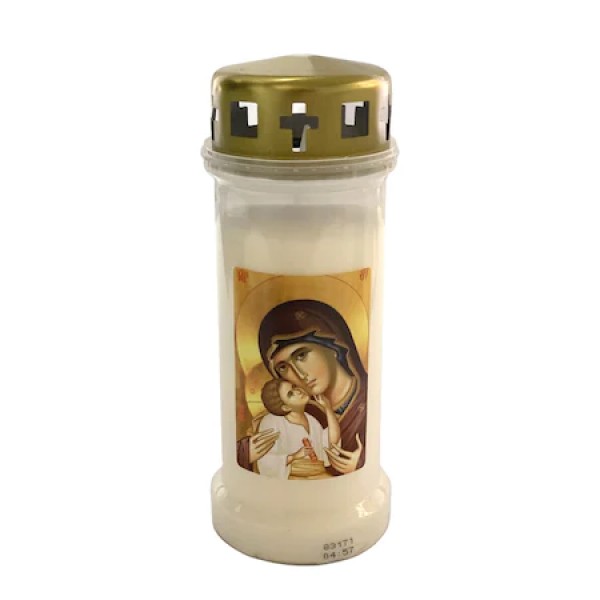 Lca Candela Bolsius Nr.6 Capac Maica Domnului Alb 12/bax