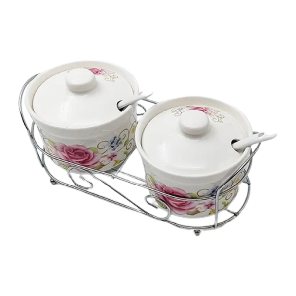 Ld Ceramica Bucatarie Cu Suport Metal Set 2buc