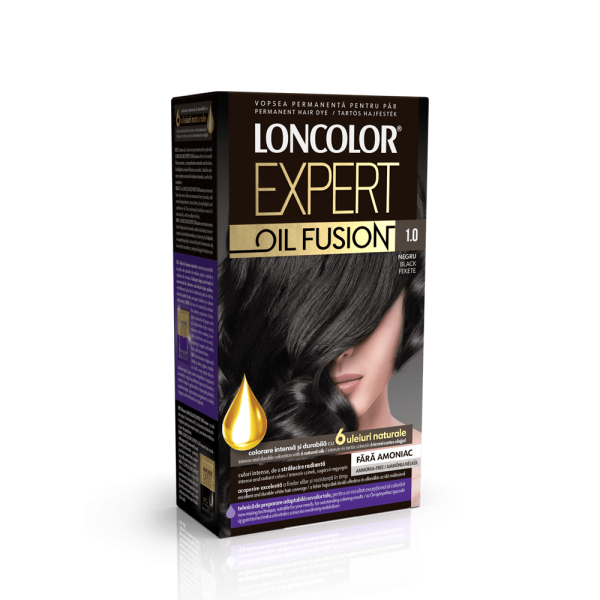 Loncolor Expert Oil Fusion Vopsea Par 1.0 Negru 5/bax