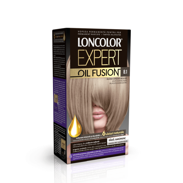 Loncolor Expert Oil Fusion Vopsea Par 8.1 Blond Cenusiu Deschis 5/bax
