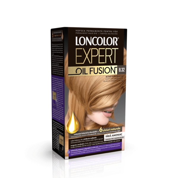 Loncolor Expert Oil Fusion Vopsea Par 8.32 Blond Auriu Deschis 5/bax