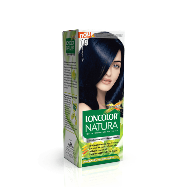 Loncolor Natura Vopsea Par 1.9 Negru Albastrui 12/bax