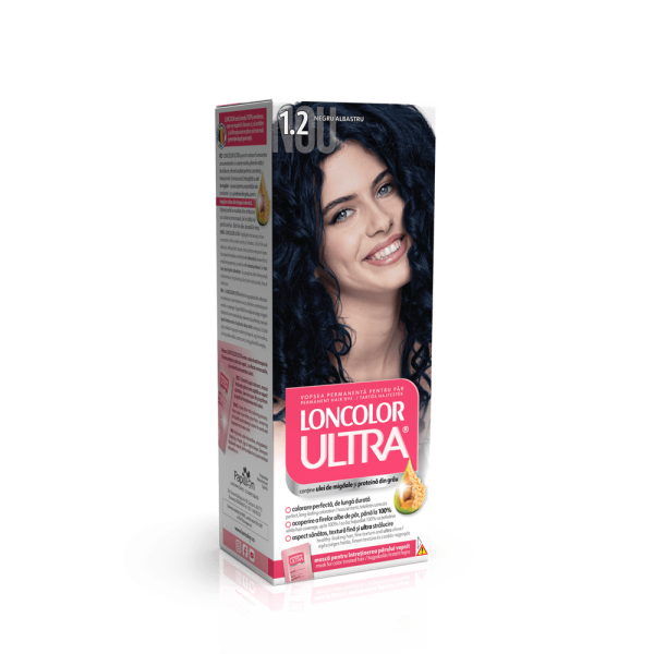 Loncolor Ultra Vopsea Par 1.2 Negru Albastrui 12/bax