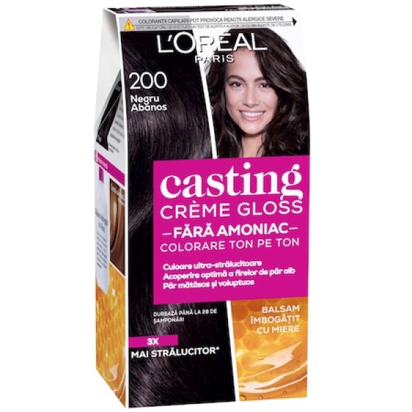 L'oreal Casting Creme Gloss 0 Amoniac 200 Negru Abanos 6/bax