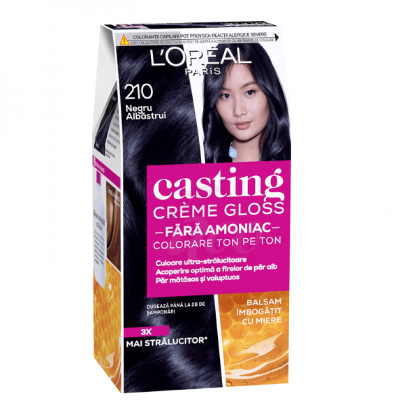 L'oreal Casting Creme Gloss 0 Amoniac 210 Negru Albastrui 6/bax