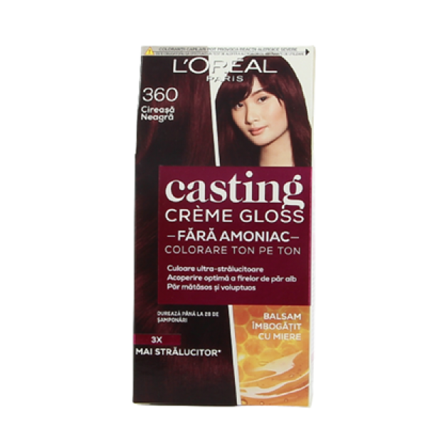 L'oreal Casting Creme Gloss 0 Amoniac 360 Cireasa Neagra 6/bax
