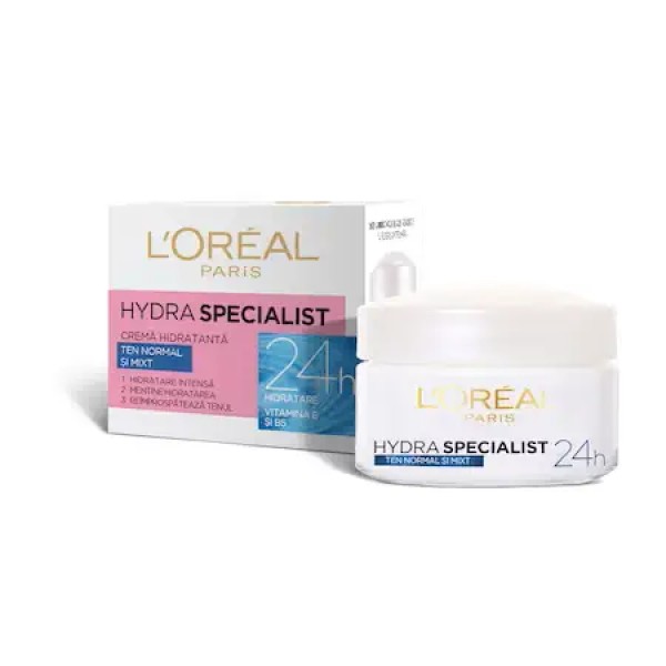 Loreal Crema Fata Hydra Specialist Ten Normal/mixt 50ml 6/bax