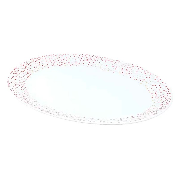 Lot Platou Opal Oval Decor Winter 34cm (w350/919) Lot Platou Opal Oval Decor Winter 34cm (w350/919)
