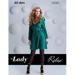 Lucy Lady Dres Lycra Relax 40den Bej/negru (l12) - LucidiusMarket