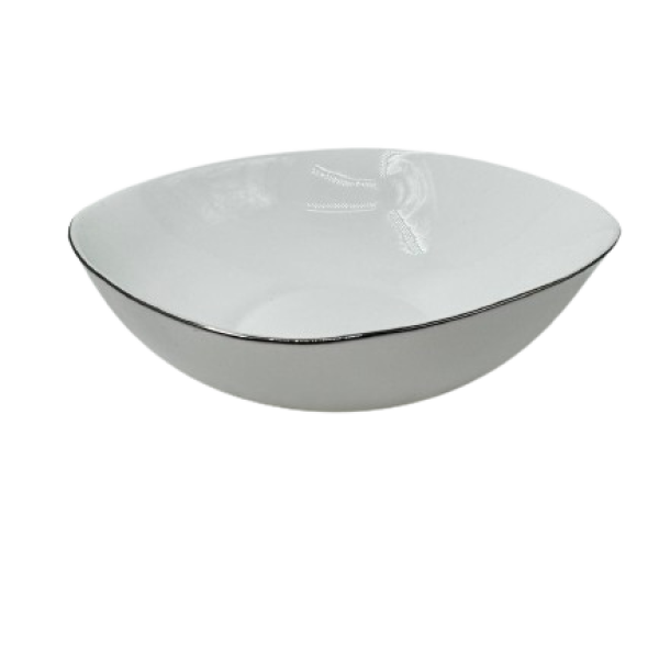 Lve Bol Opal Patrat Margini Argintii 21cm Lfw90-s 2--15 6/set 48/bax