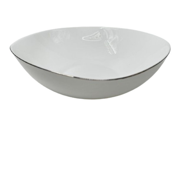 Lve Bol Opal Patrat Margini Argintii 24cm Lfw105-s 2--16 3/set 24/bax