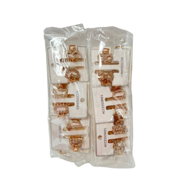 Lve Cleste Mic Par Metal Cu Strasuri 1-9/ 12buc/set 100/bax