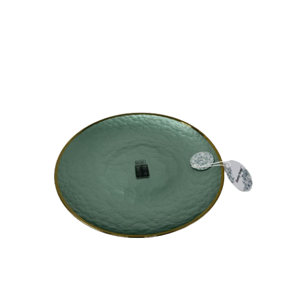 Lve Danny Home Farfurie Sticla Intinsa Verde Margini Aurii 26cm Wy092 4-8 6/set