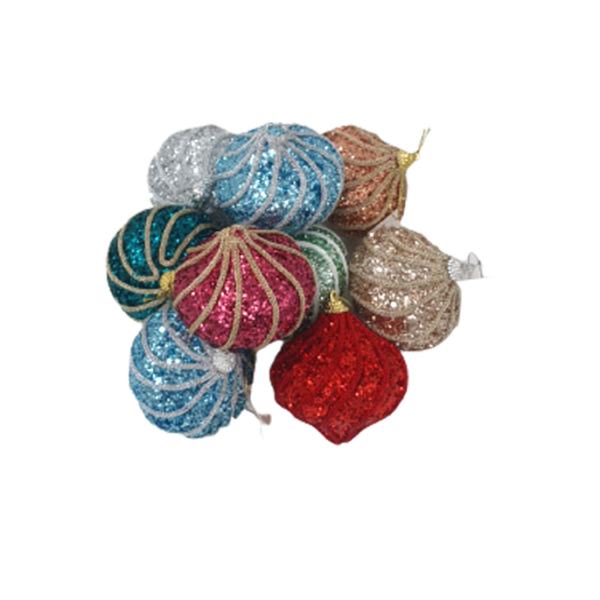 Lve Decor Brad Glob Decorat 8cm Dif Culori 35-1
