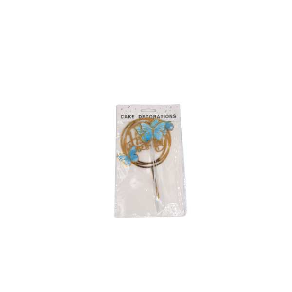 Lve Decoratiune Tort Happy Birthday+fluturi 462-40