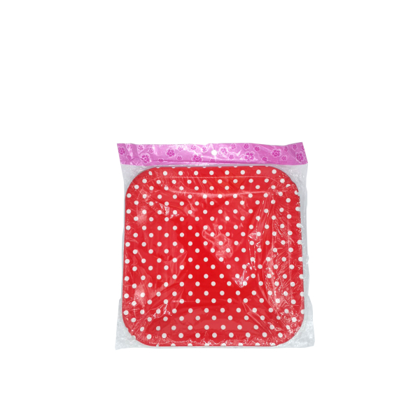 Lve Farfurii Aniversare Carton Patrate 23cm 10buc/set 462-54/57