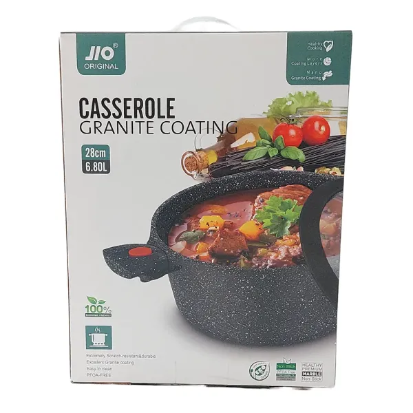 Lve Jio Cratita Aluminiu Cu Manere Detasabile+capac 28cm 555-17