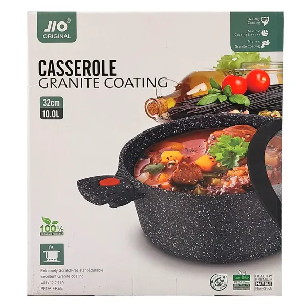 Lve Jio Cratita Aluminiu Cu Manere Detasabile+capac 32cm 555-18