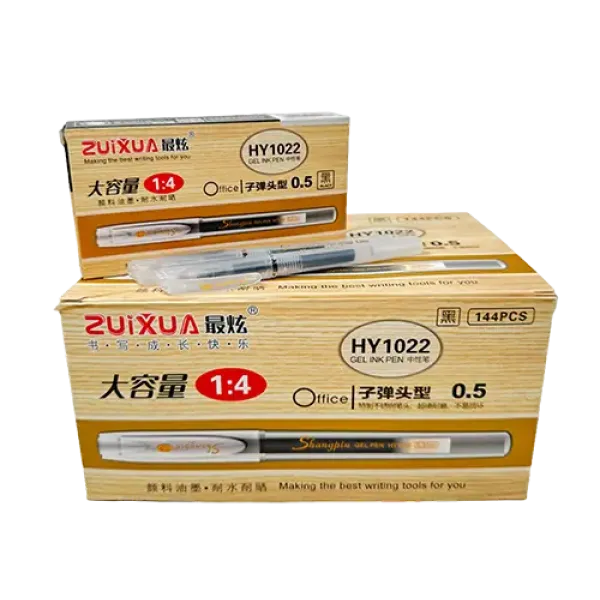 Lve Pixuri Cu Gel Negru Hy 1022 0.5mm 12buc/set 1139-78 Lve Pixuri Cu Gel Negru Hy 1022 0.5mm 12buc/set 1139-78