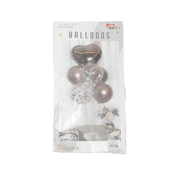Lve Set Baloane Aniversare+suport Diverse Culori 462-35 Lve Set Baloane Aniversare+suport Diverse Culori 462-35