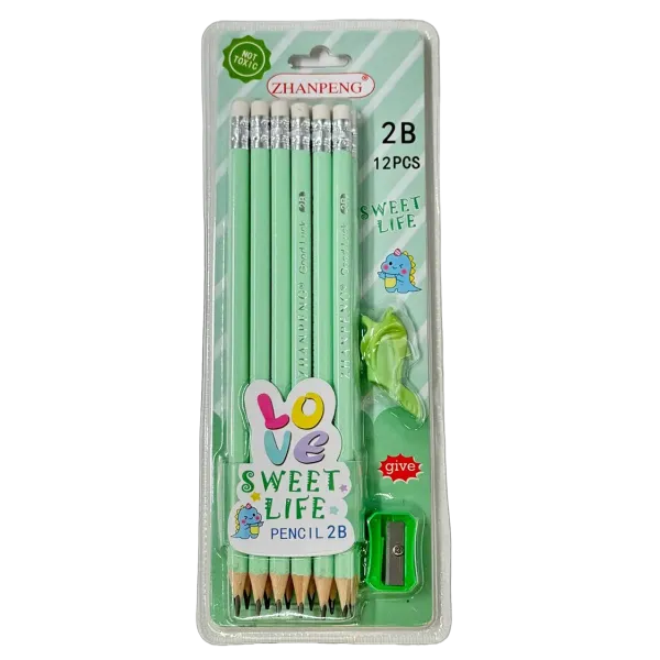 Lve Set Creioane+ascutitoare 12buc/set 2049-52 Lve Set Creioane+ascutitoare 12buc/set 2049-52