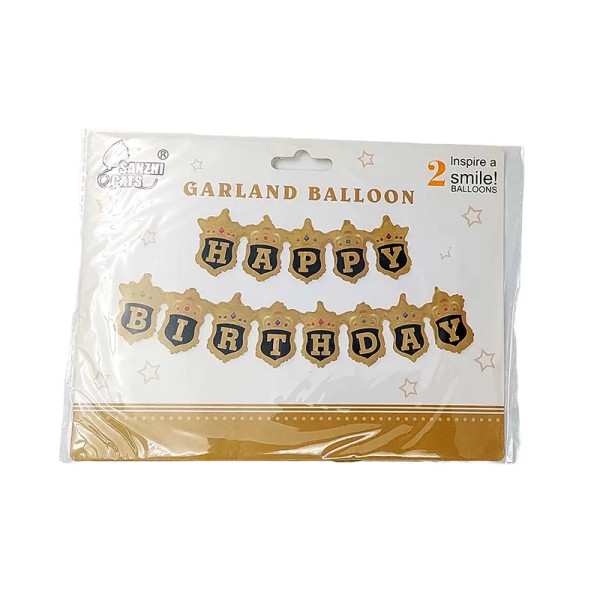 Lve Set Happy Birthday Auriu/argiuntiu 462-10 Lve Set Happy Birthday Auriu/argiuntiu 462-10