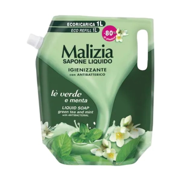 Malizia Sapun Lichid Rezerva Green Tea&mint 1000ml 10/bax