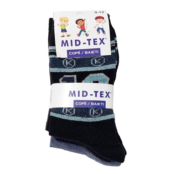 Midtex Sosete Copii 5-8/9-12ani 5buc/set 4set/tipla