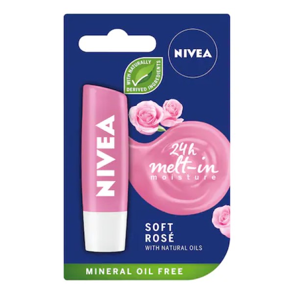 Nivea Balsam Buze Soft Rose 4.8gr 12/bax