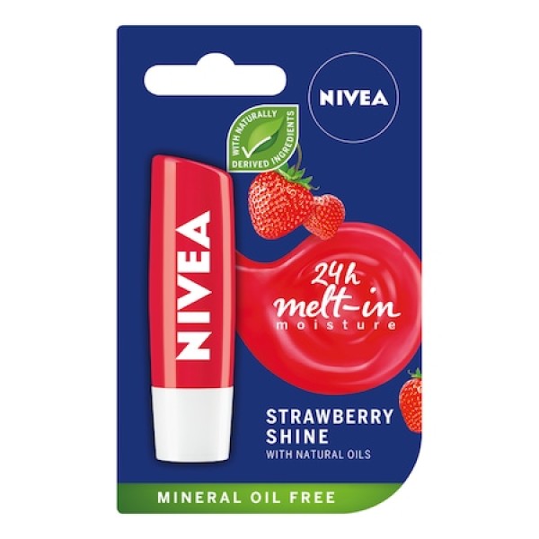 Nivea Balsam Buze Strawberry Shine 4.8gr 12/bax