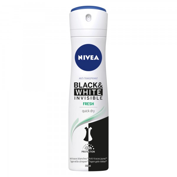 Nivea Deo Women Black&white Inv. Fresh 150ml 30/bax