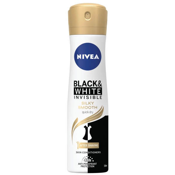 Nivea Deo Women Black&white Inv. Silky Smooth 150ml 30/bax