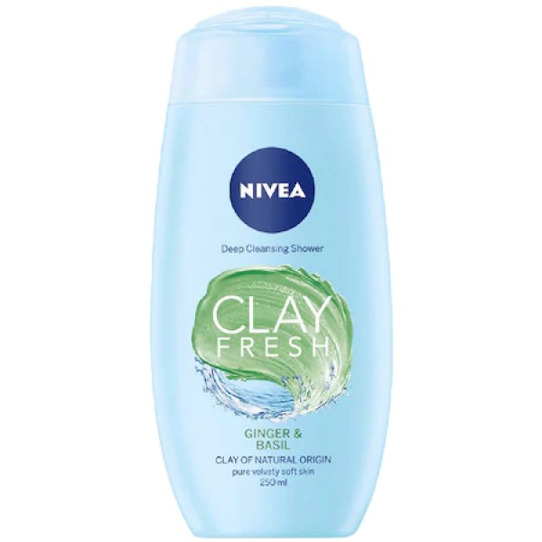 Nivea Gel Dus Clay Ginger&basil 500ml 12/bax