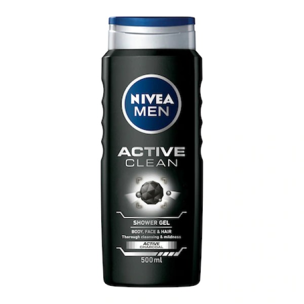 Nivea Gel Dus Men Active Clean 500ml 6buc/set 12/bax