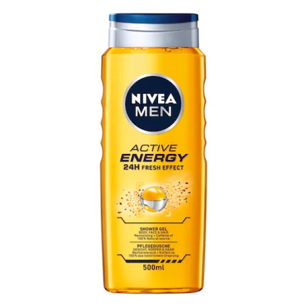 Nivea Gel Dus Men Active Energy 500ml 6buc/set 12/bax