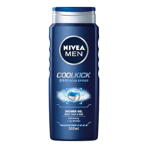 Nivea Gel Dus Men Fresh Kick 500ml 6buc/set 12/bax
