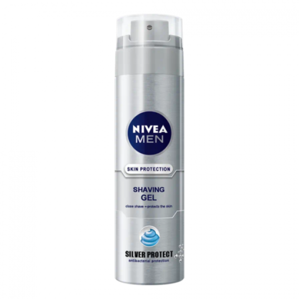 Nivea Gel Ras Silver Protect 200ml 12/bax