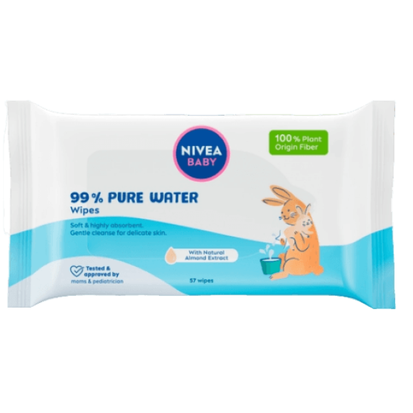 Nivea Servetele Umede Baby Pure Water 57buc 20/bax