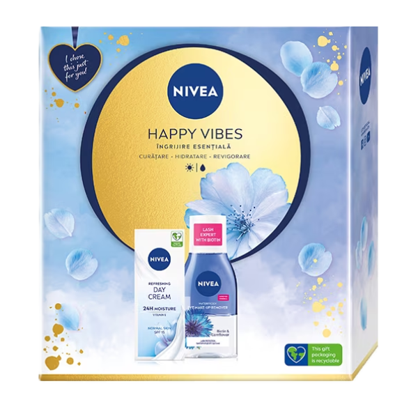 Nivea Set Women Happy Care (crema Hidr.zi 50ml+apa Micelara 125 250ml) 10/bax